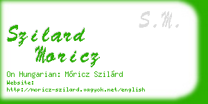 szilard moricz business card