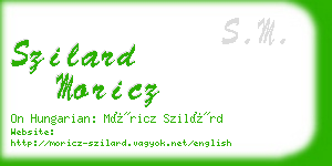 szilard moricz business card